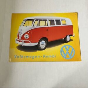 VW Bus Metal Wall Art Yellow & Orange